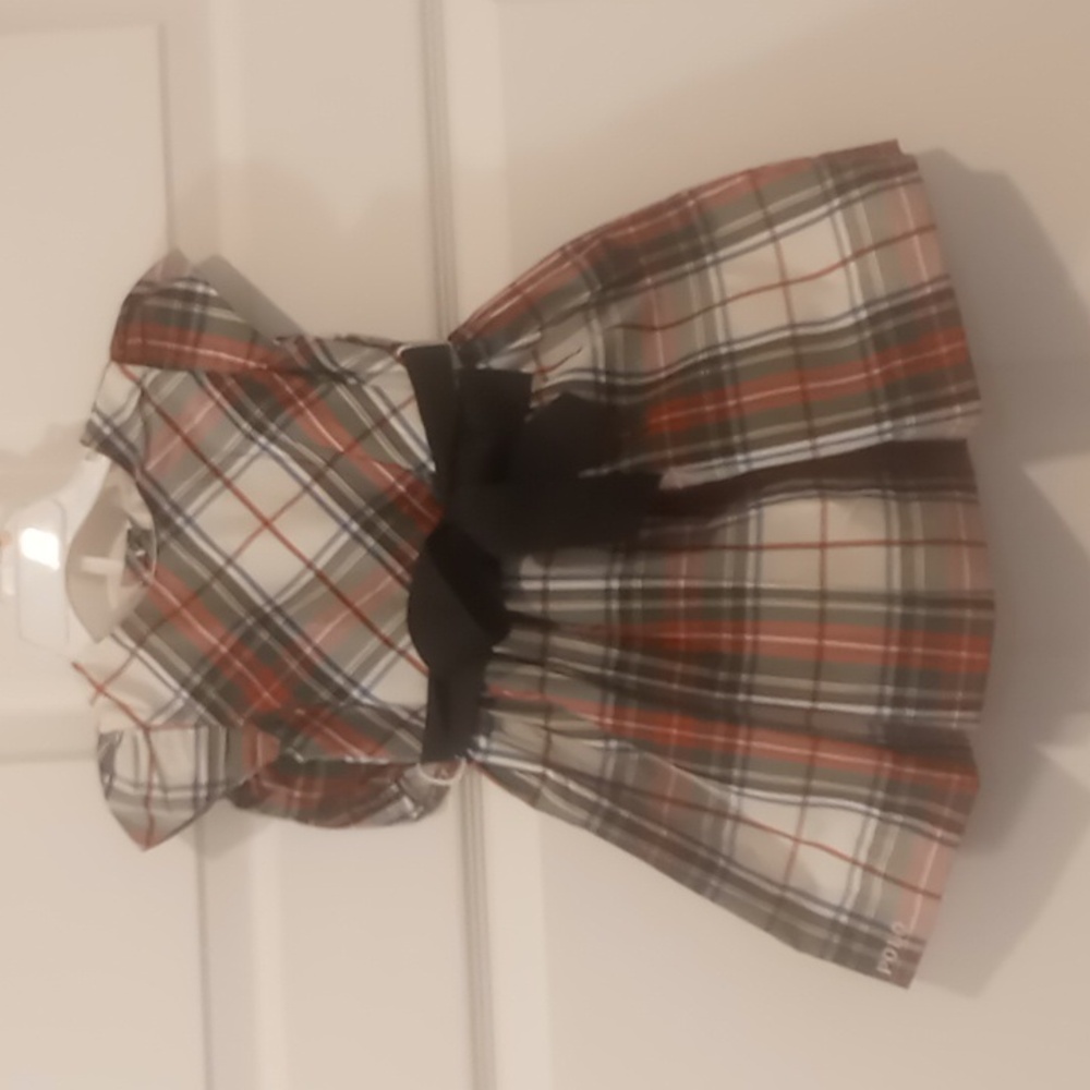 Ralph Lauren Lovely 2 pc Plaid Dress perfect for the Holidays. NWT Size 9 mos